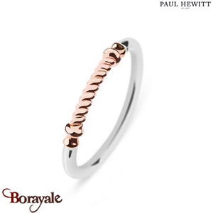 Bague Paul Hewitt Portside acier et acier plaqué or rose PH-FR-PRO-SR-52