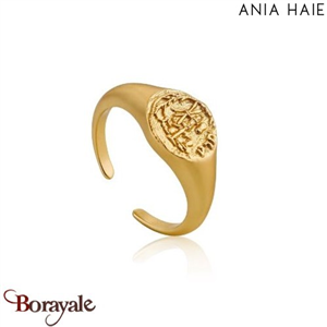 Coins, Bague Argent plaqué Or 14 carats ANIA-HAIE R009-03G