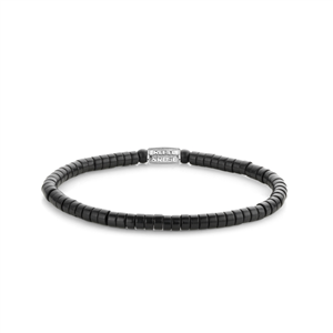 Bracelet Rebel & Rose Heishi - La Pierre Noire - 4mm L, Homme RR-40073-S-L