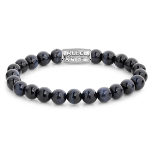 Bracelet Rebel & Rose Collection : Bleu Tiger Taille L RR-80039-S-L