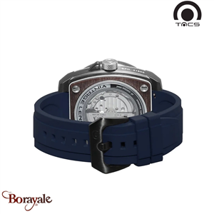 Bracelet de montre Tacs Watch caoutchouc bleu marine FKM 24 mm – Style AVL II Ho