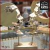 Buste 2 Visages Sur Pied or antique Home Edelweiss collection : Indiana 23 cm