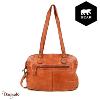 Sac à main Bear Design en Cuir de vachette lavé Rouille Collection : Lavato
