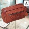Trousse de voyage HARBOUR-2ND collection Luca en cuir naturel cognac