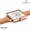 Montre PIERRE LANNIER Collection LECARÉ doré rose cuir  Femme