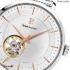 Montre PIERRE LANNIER Collection AUTOMATIQUE argenté milanais Femme