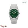 Montre Homme Orlam Elan cadran vert bracelet acier argenté étanche 10 ATM ORSSBE
