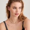 Collier Ania Haie Chain réaction argent 925° plaqué rhodium de haute qualité N02