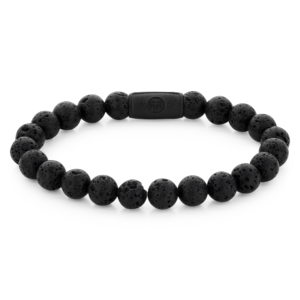 Bracelet Rebel & Rose Black Moon - Tout Noir - 8mm L+, Homme RR-80071-B-LL