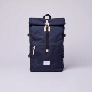 Sac à dos Sandqvist Urban Outdoor, Bernt 21/25L Marine et cuir naturel SQA1373