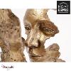 Buste 2 Visages Sur Pied or antique Home Edelweiss collection : Indiana 23 cm