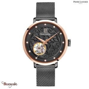 Montre PIERRE LANNIER Collection EOLIA gris milanais  Femme