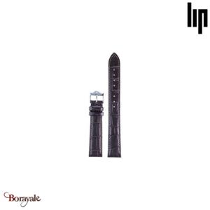 Bracelet de montre LIP, Cuir, Série Chocolat crocco 18 mm