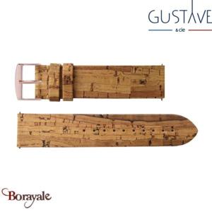 Bracelet de montre GUSTAVE & cie Liège Rose doré