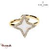 Bague ASTORIA Pierre Lannier BJ29A3211 acier poli de couleur or