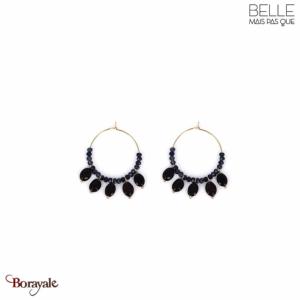 Boucles d'oreilles Belle mais pas que, Louise, Noire