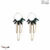 Boucles d'oreilles Belle mais pas que, Naomie chaînes, Vert