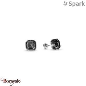 Boucles d'oreilles SPARK With EUROPEAN CRYSTALS : Imperial - Nuit d'argent