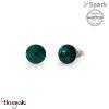 Boucles d'oreilles SPARK With EUROPEAN CRYSTALS : Sweet Candy 8mm - Vert émerau