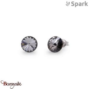 Boucles d'oreilles Spark Sweet Candy 8mm cristal autrichien sur argent A129GR