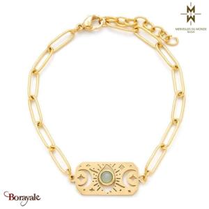 Bracelet en Acier doré Merveilles du monde