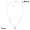 Collier Spark Baroque cristal autrichien sur argent A0274W