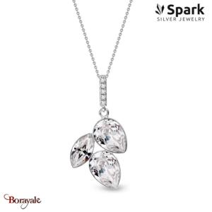 Collier SPARK Silver Jewelry : Arcadia - Blanc cristal