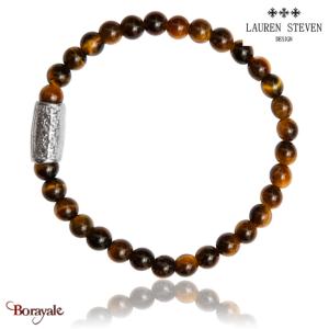 Bracelet Lauren Steven Perles Œil De Tigre LSB06M098