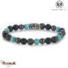 Bracelet Rebel & Rose Bleu nuits vintage - 8mm M, Homme RR-80108-V-M