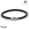 Bracelet Rebel & Rose Full metal simple rond marron L, Homme RR-M0041-S-L