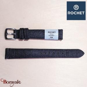 Bracelet de montre Rochet , Pineapple de couleur : noir, 14 mm