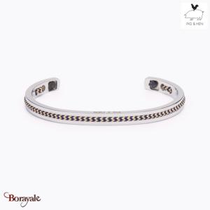 Bracelet PIG & HEN Navarch 6 Bleu Marine - Sable Acier Taille : M (18cm)