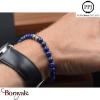 Lapis lazuli: Bracelet Pierres fines 6 mm PPJ Taille M