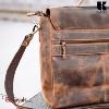 Cartable Serviette KASZER collection Nevada Marron naturel clair touché velours