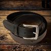 Ceinture Kaszer Indiana en cuir de buffle pleine fleur noir