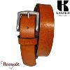 Ceinture Kaszer Indiana en cuir de buffle pleine fleur cognac