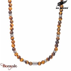 Collier All Blacks bijoux Homme Œil de tigre, acier 682442