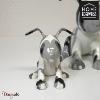 Chien assis 12 cm Home Edelweiss collection : Emotion Noir, gris, blanc