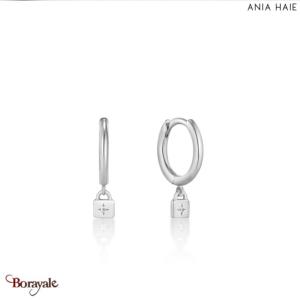 Under Lock & Key, Boucles d'oreilles Argent plaqué rhodium ANIA-HAIE E032-01H