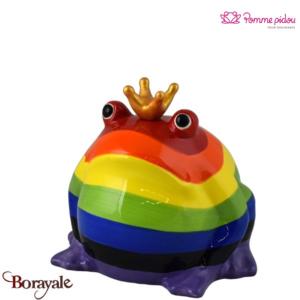 Grenouille tirelire décorative Pomme Pidou Rainbow Taille L