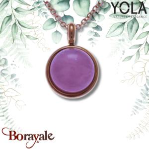Collier Quartz rose Collection Cabochon YOLA NATURE