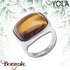 Bague Yola Nature Coussin Acier poli IH-174-54