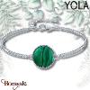 Bracelet Malachite Acier Yola Nature femme