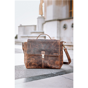 Cartable Serviette KASZER collection Nevada Marron naturel clair touché velours