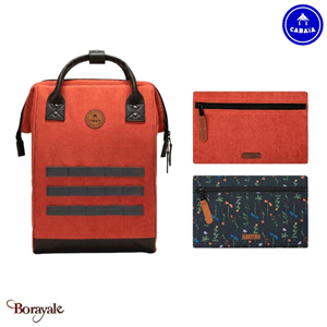 Sac à dos Cabaïa Adventurer + 2 poches, Bruges, Medium en Velours