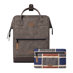 Sac à dos Cabaïa Adventurer + 2 poches, Papeete, Medium en Nubuck vegan