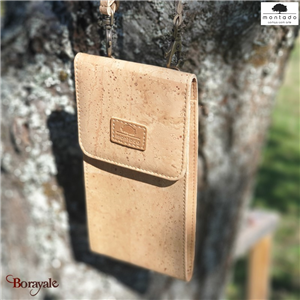 Pochette téléphone 9 cm en liège , série: basic, Montado naturel