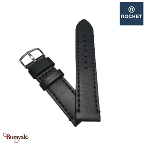 Bracelet Rochet France Kansas 22 mm de couleur : noir 7432201ST