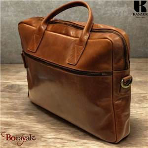 Sac business KASZER collection Rhodes Cognac foncé 9462-C6