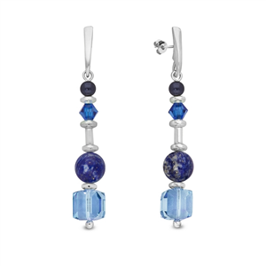 Boucles d'oreilles Spark Jasmine cristal autrichien sur argent A0373B